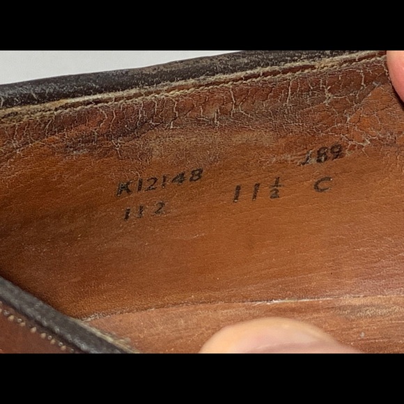 Alan McAfee vintage tan Oxford rubber sole 11.5C - Picture 4 of 6